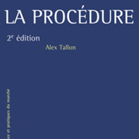 Alex TALLON publishes « La Procédure »